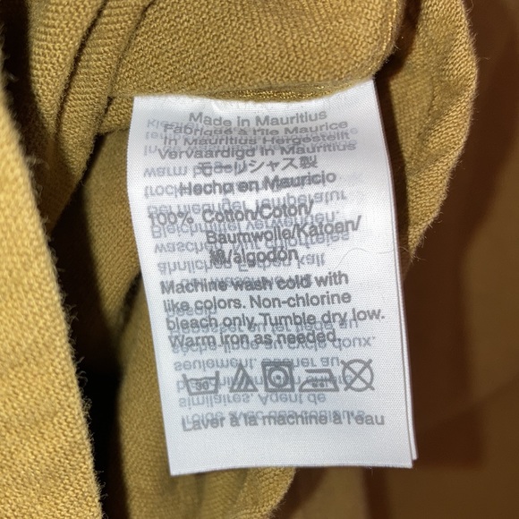 Men’s Madewell mustard green button-up tunic. 100% cotton. Size medium. - Picture 4 of 4